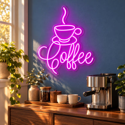 Coffee LED Neon Sign - advertising view