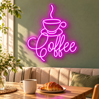 Coffee LED Neon Sign - lifestyle view