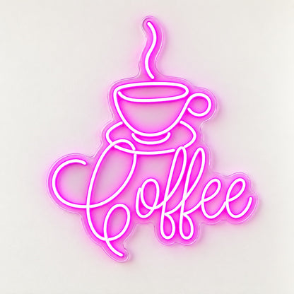 Coffee LED Neon Sign - natural light view