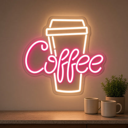 Coffee To Go Cup for Cafe Coffee Shop LED Neon Sign - lifestyle view