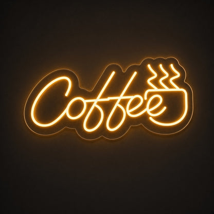 Coffee with Mug for Cafe Kitchen Wall LED Neon Sign - product hero