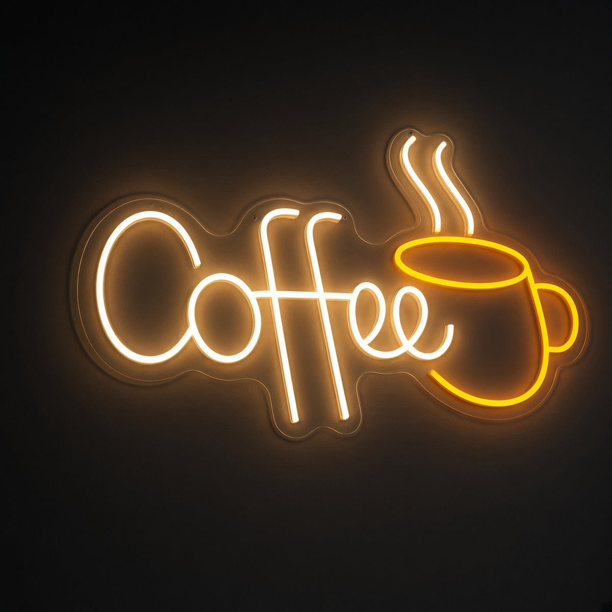 Coffee Steaming Mug for Kitchen Cafe LED Neon Sign - product hero