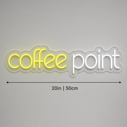 Coffee Point LED Neon Sign - size guide