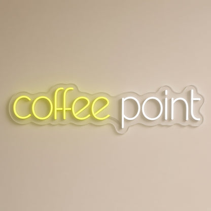 Coffee Point LED Neon Sign - natural light view