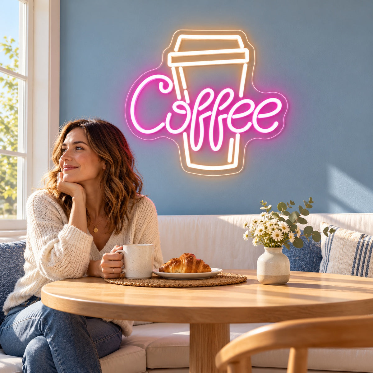 Coffee Takeaway Cup LED Neon Sign - lifestyle view