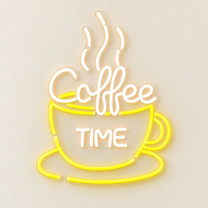 Coffee Time LED Neon Sign - natural light view