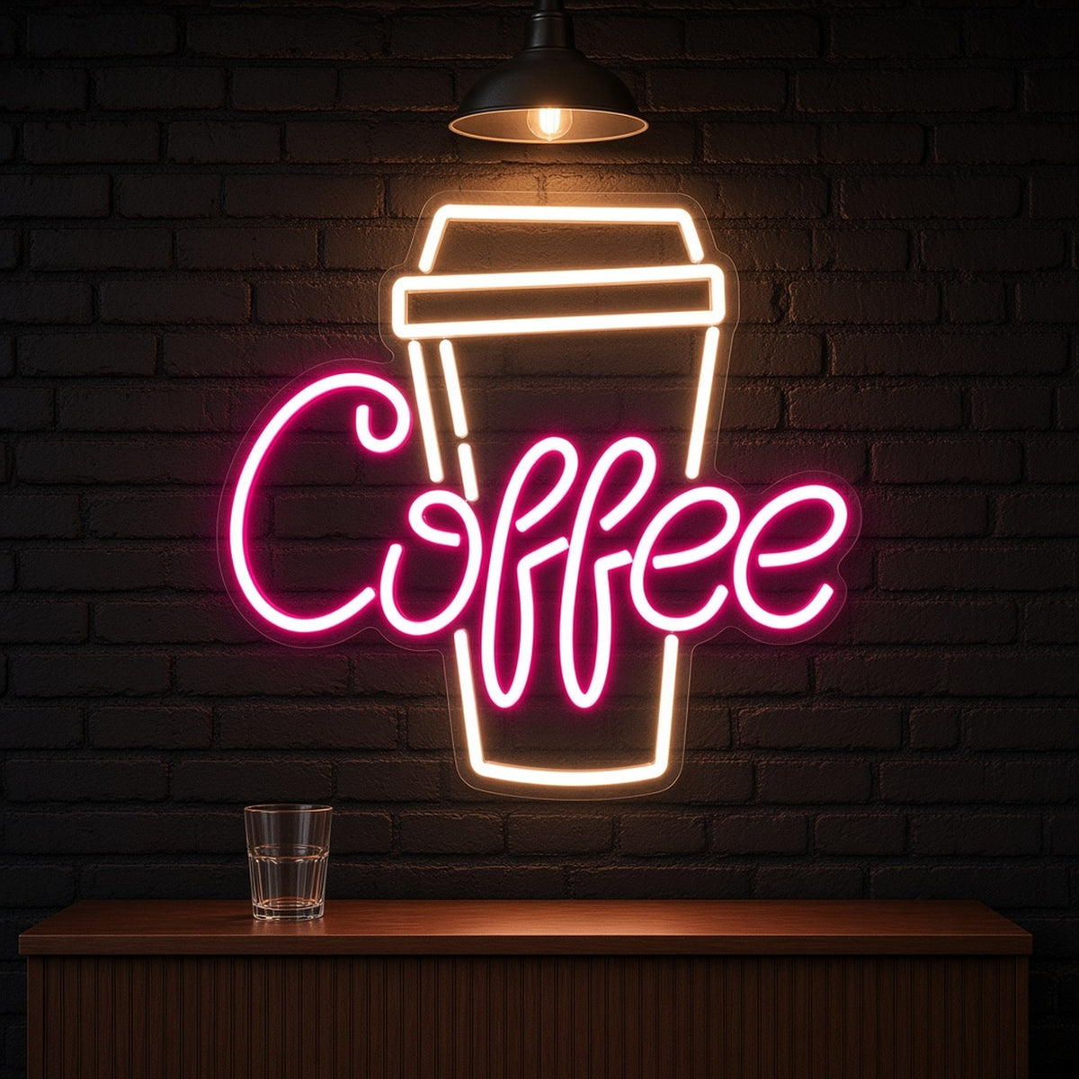 Coffee To Go Cup Cup for Cafe Counter LED Neon Sign - advertising view