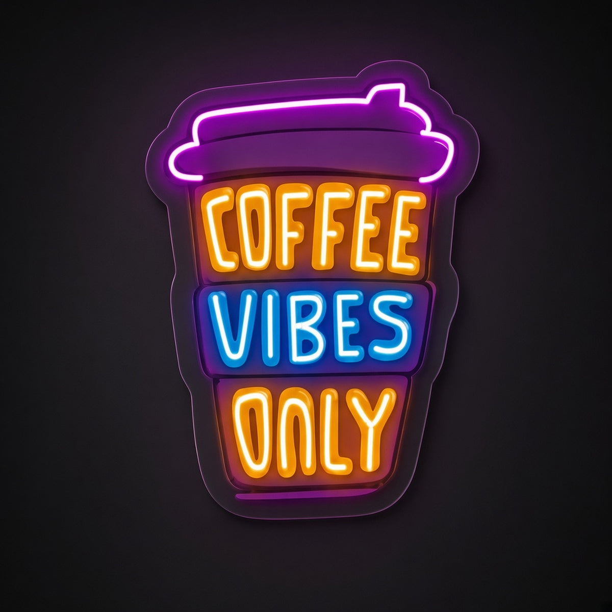 Coffee Vibes Only LED Neon Sign - product hero
