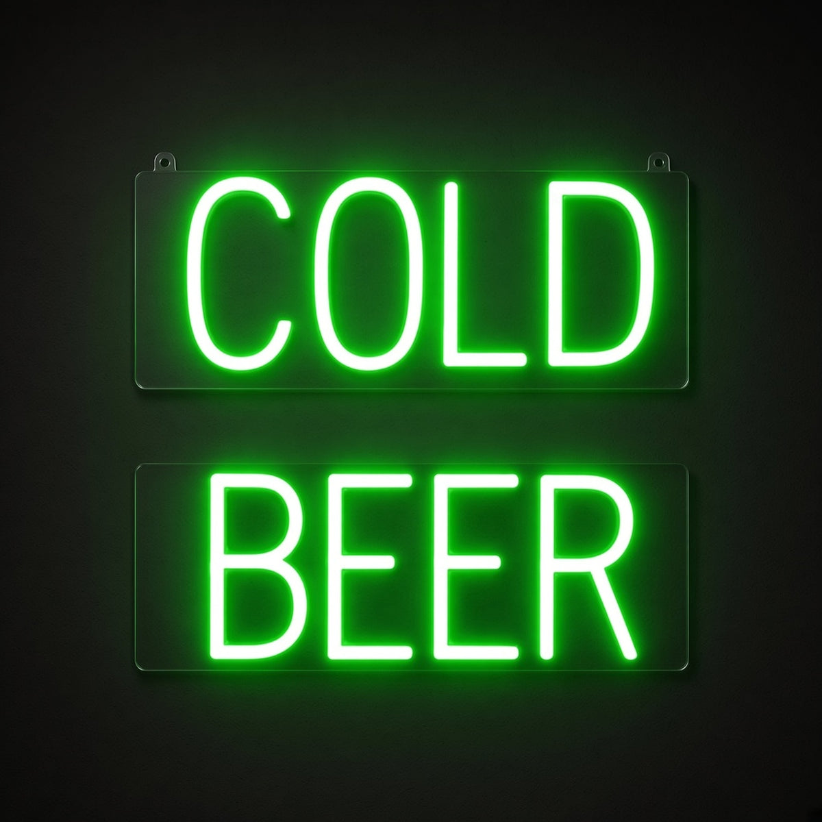 Cold Beer Two Panel Block Letters Light for Bar Pub Store LED Neon Sign - product hero