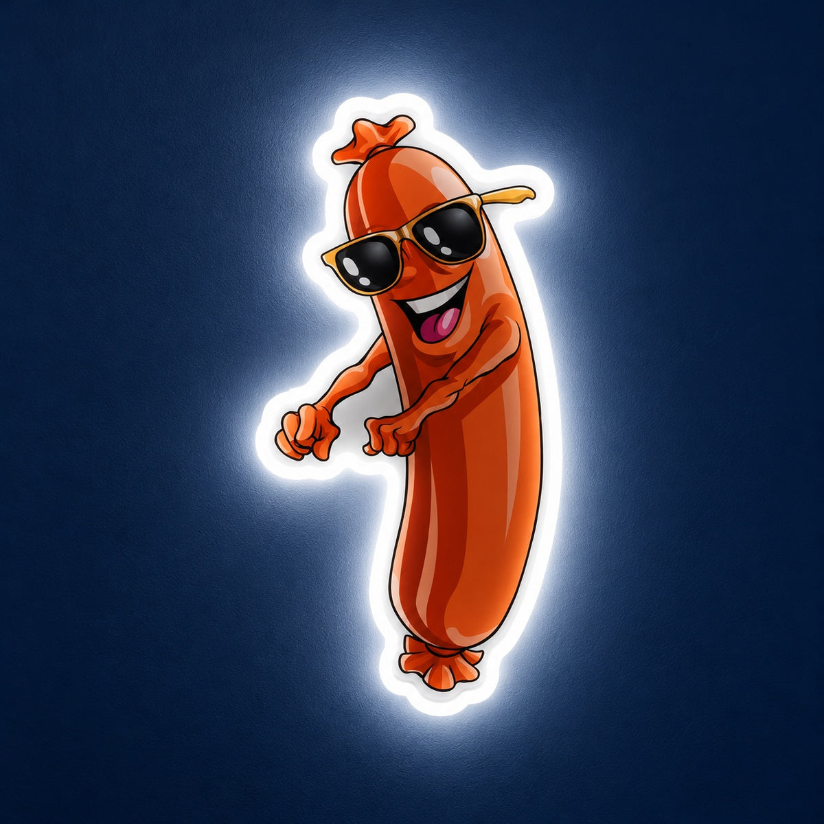 Cool Sausage Character LED Neon Sign - product hero
