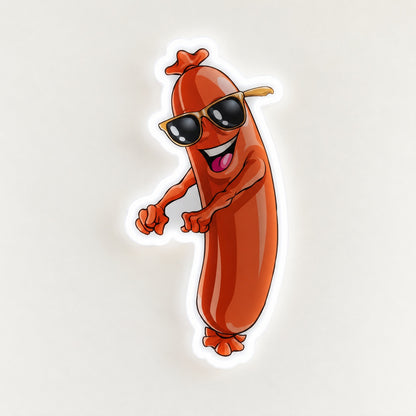 Cool Sausage Character LED Neon Sign - natural light view