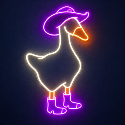 Cowboy Goose in Boots LED Neon Sign - product hero