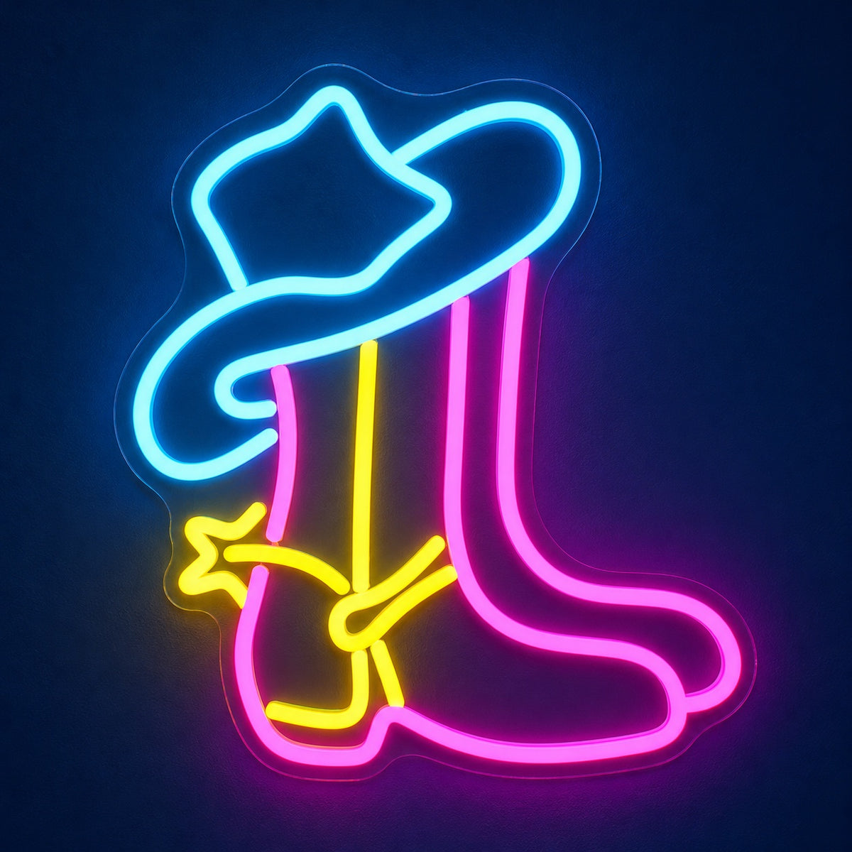 Cowboy Hat and Boot LED Neon Sign - product hero