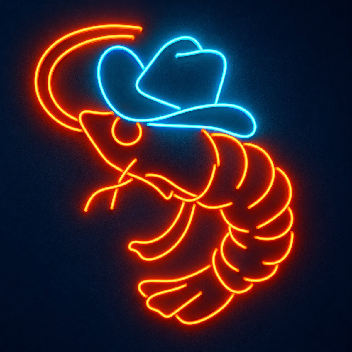 Cowboy Hat Lobster LED Neon Sign - product hero