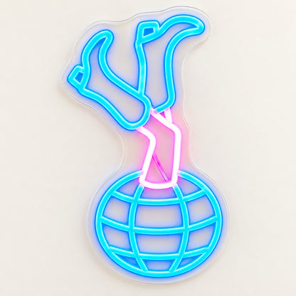 Cowgirl Boots on Disco Ball LED Neon Sign - natural light view