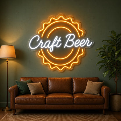 Craft Beer LED Neon Sign - lifestyle view