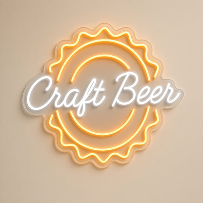 Craft Beer LED Neon Sign - natural light view