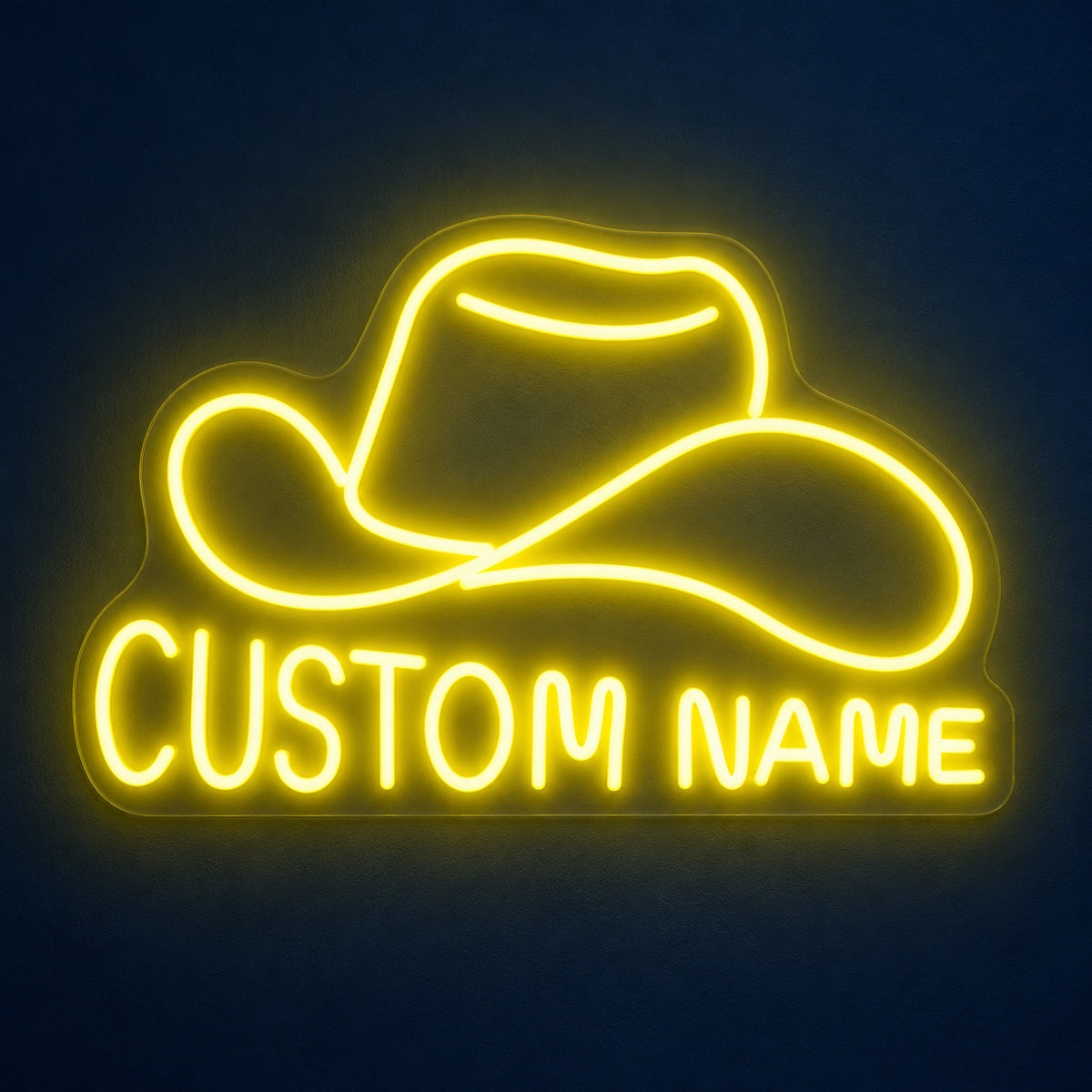 Custom Name Cowboy Hat LED Neon Sign - product hero