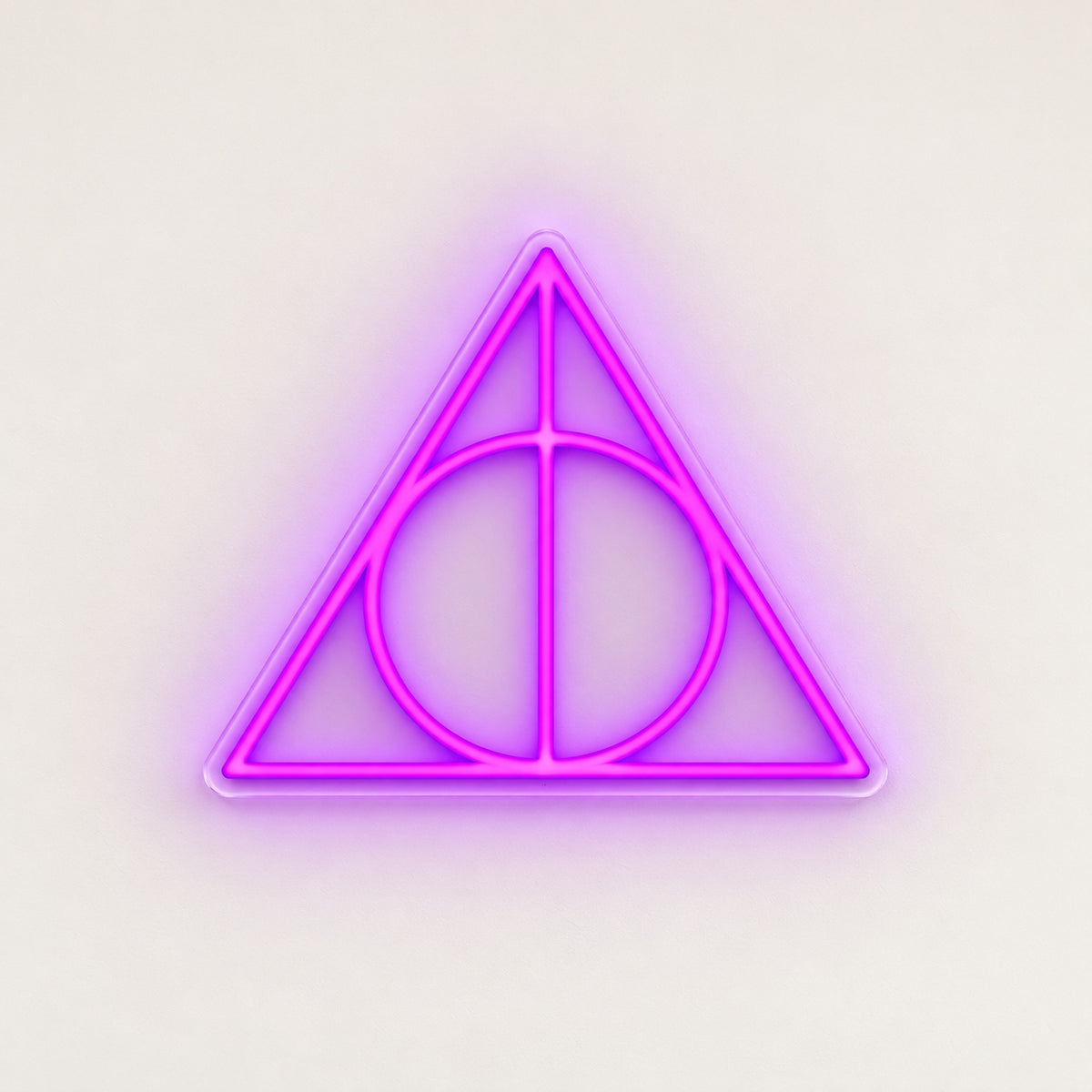 Deathly Hallows Symbol LED Neon Sign - natural light view