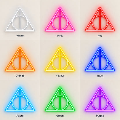 Deathly Hallows Symbol LED Neon Sign - nine-color grid
