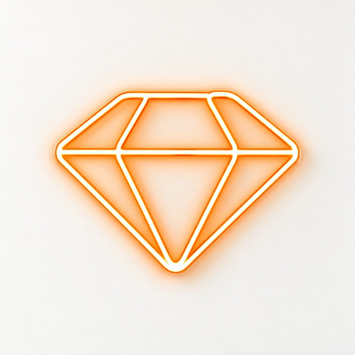 Diamond Outline LED Neon Sign - natural light view