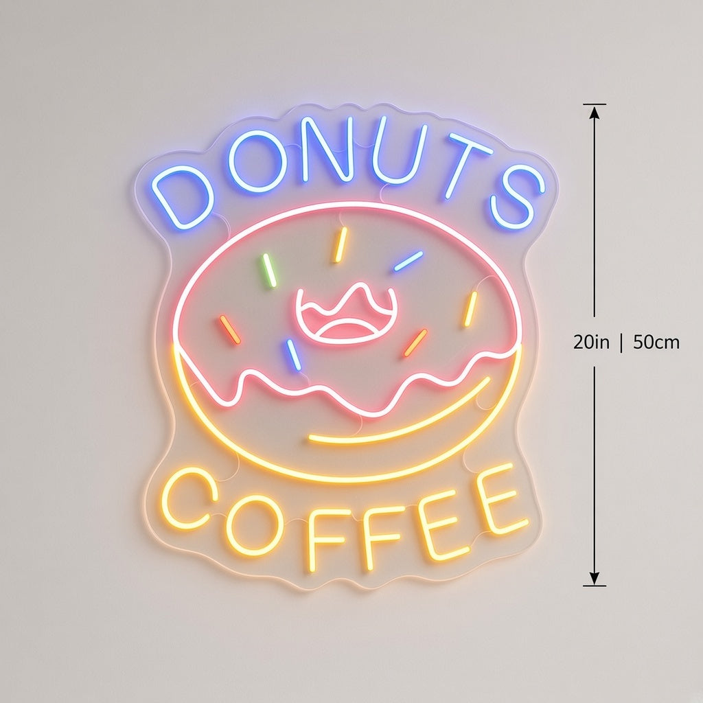 Donuts Coffee LED Neon Sign for Cafe & Kitchen Decor – Shineneon