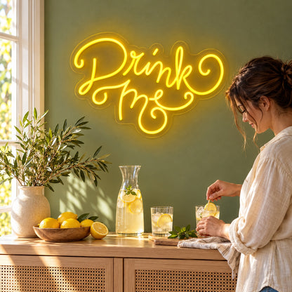 Drink Me LED Neon Sign - lifestyle view