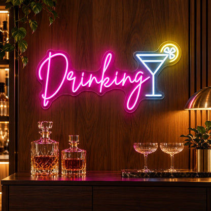 Drinking LED Neon Sign - advertising view