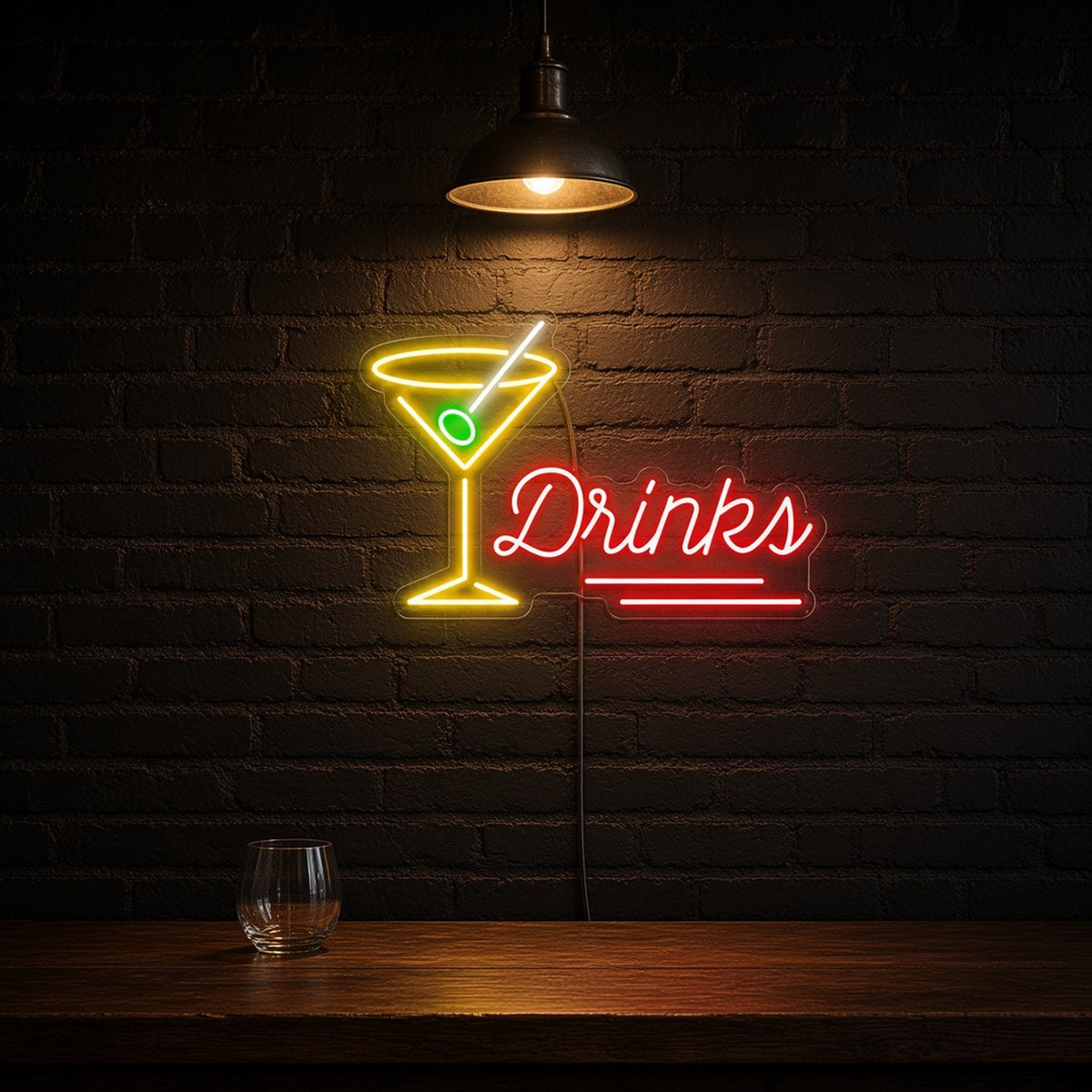 Drinks LED Neon Sign - advertising view