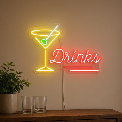 Drinks LED Neon Sign - lifestyle view