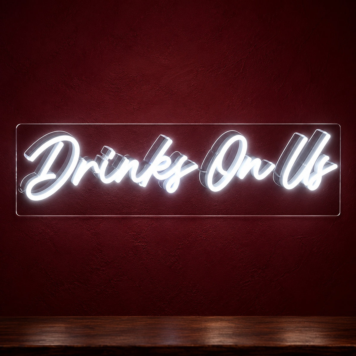 Drinks On Us LED Neon Sign - product hero