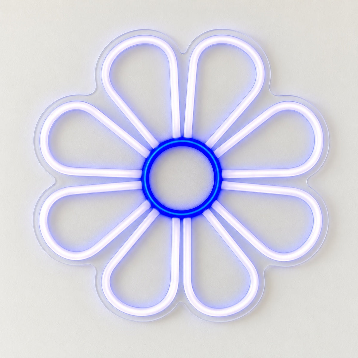 Eight Petal Daisy LED Neon Sign - natural light view