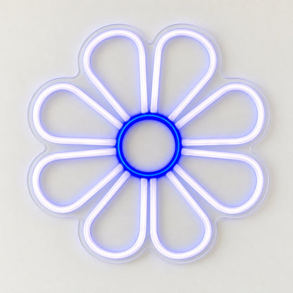 Eight Petal Daisy LED Neon Sign - natural light view