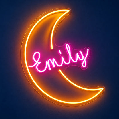 Emily Crescent Moon LED Neon Sign - product hero
