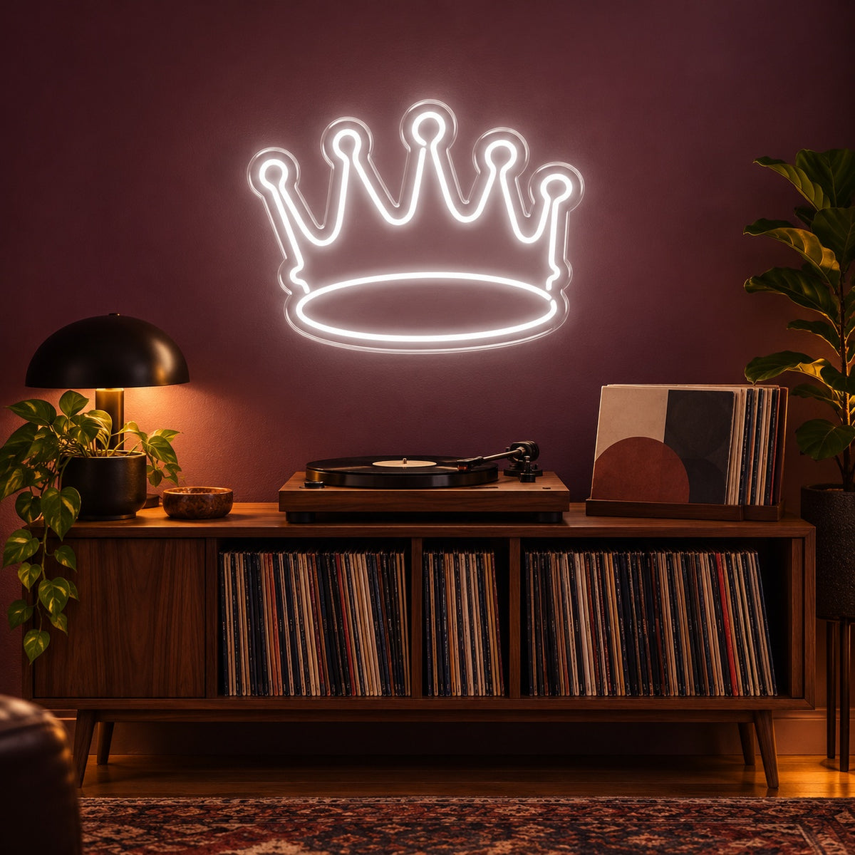 Five Point Crown LED Neon Sign - advertising view