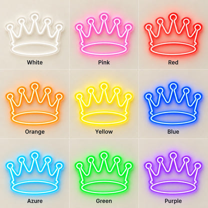 Five Point Crown LED Neon Sign - nine-color grid