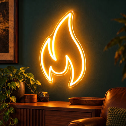 Flame Outline LED Neon Sign - advertising view