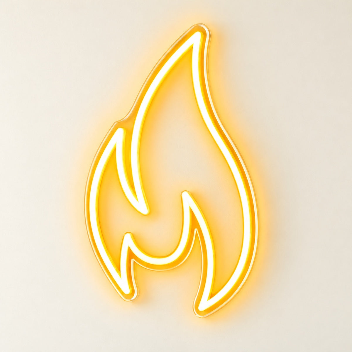 Flame Outline LED Neon Sign - natural light view