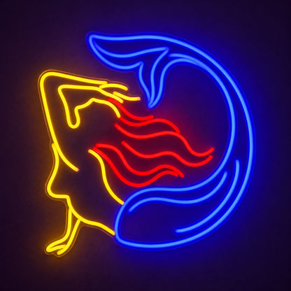 Flowing Hair Woman LED Neon Sign - product hero