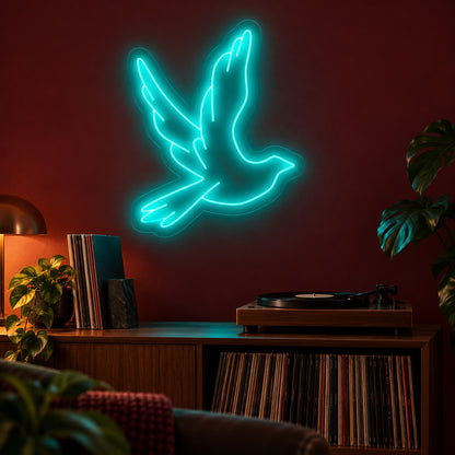 Flying Dove LED Neon Sign - advertising view