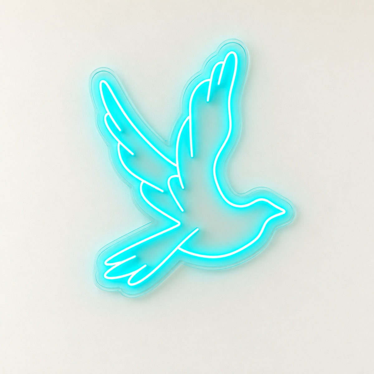 Flying Dove LED Neon Sign - natural light view