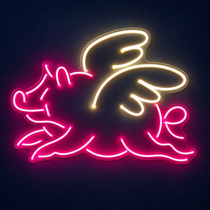 Flying Pig LED Neon Sign - product hero