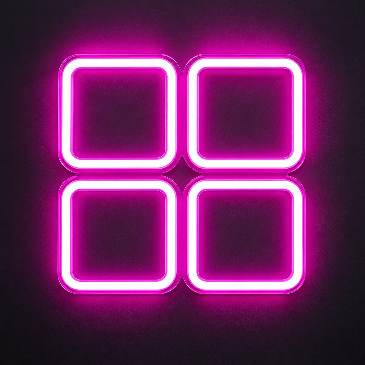Four Rounded Squares LED Neon Sign - product hero