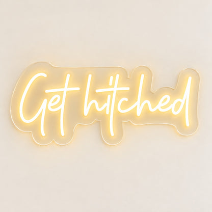 Get Hitched LED Neon Sign - natural light view