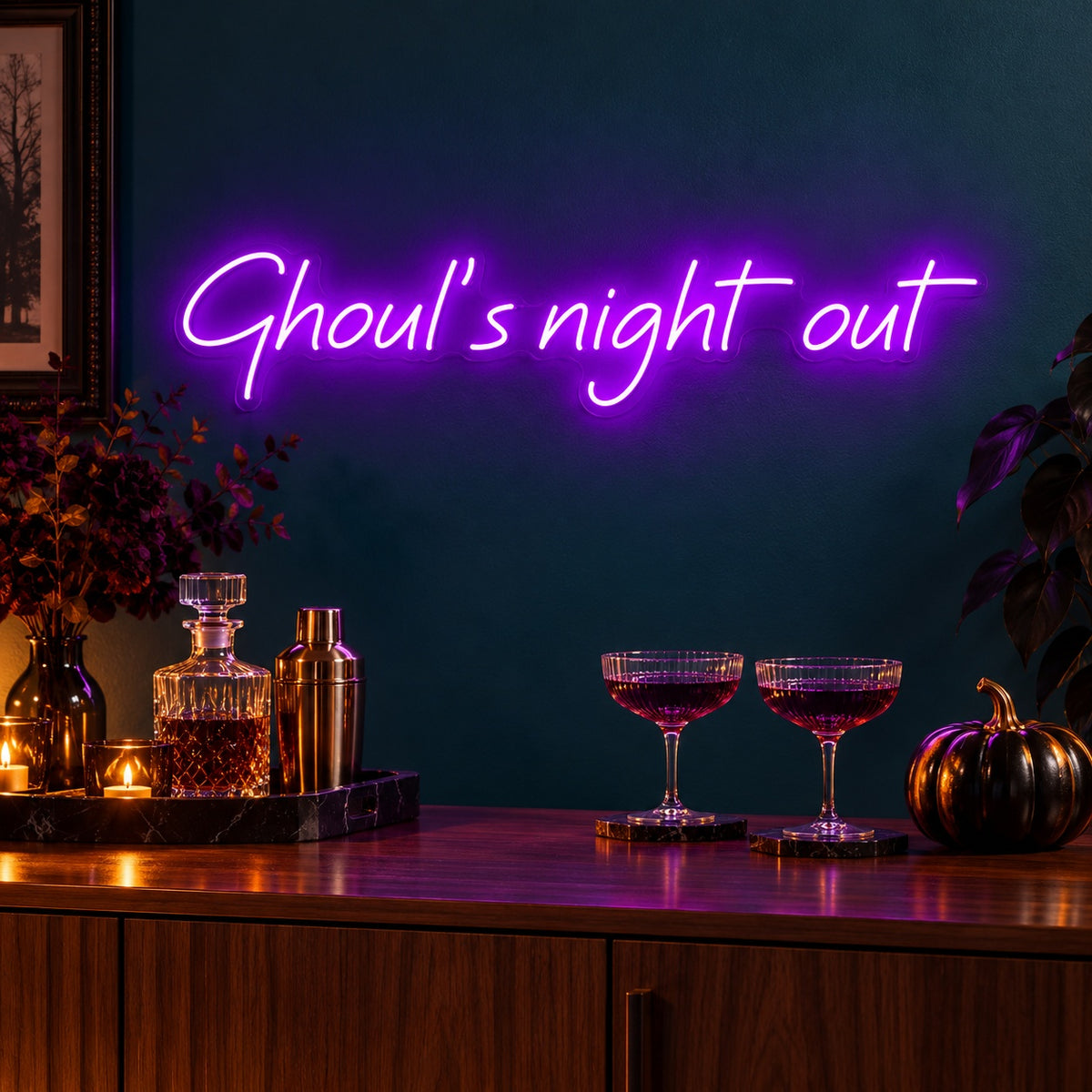 Ghoul's Night Out LED Neon Sign - advertising view