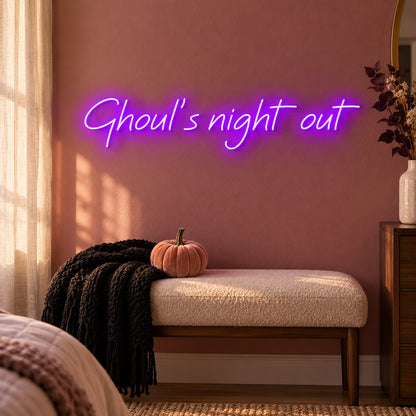 Ghoul's Night Out LED Neon Sign - lifestyle view