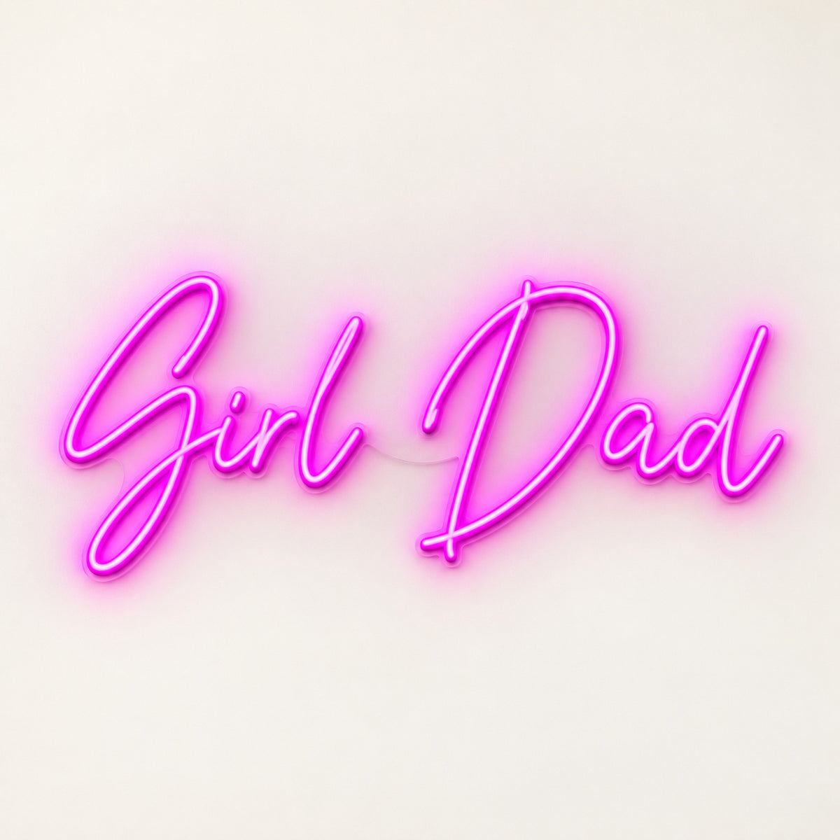 Girl Dad LED Neon Sign - natural light view