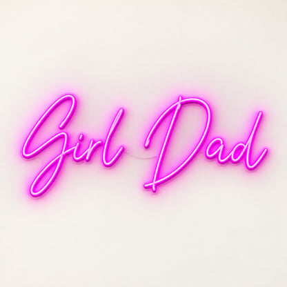 Girl Dad LED Neon Sign - natural light view