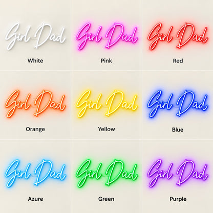 Girl Dad LED Neon Sign - nine-color grid