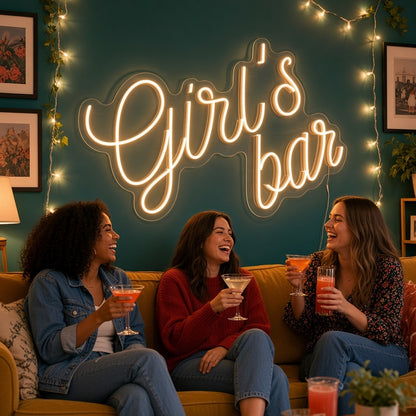 Girl's Bar LED Neon Sign - lifestyle view